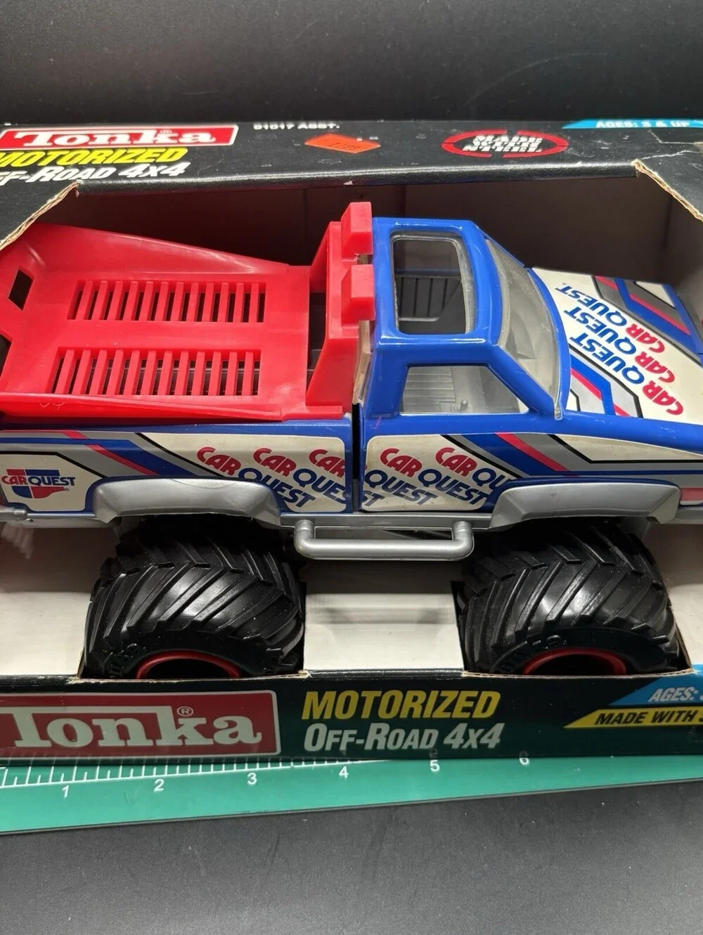 Tonka Car Quest Pickup Motorized Off-Road 4x4 Steel Truck 1992 NIB Box Wear VTG